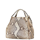 グッチ ソーホー パイソン型押し ハンドバッグ ショルダーバッグ 2WAY 336751 ベージュ ブラウン レザー レディース GUCCI 【中古】